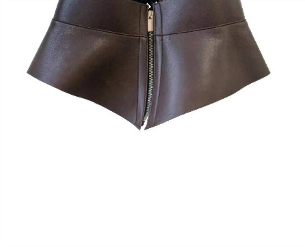 NEW CIRCULAR PATH women's lace up corset belt in walnut/gold